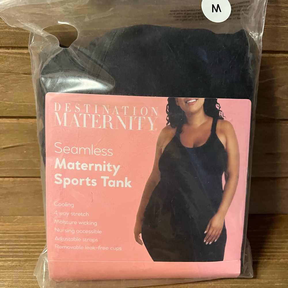 NEW Destination Maternity sports razor back  tank black size medium
